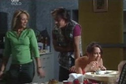 Steph Scully, Drew Kirk, Libby Kennedy in Neighbours Episode 