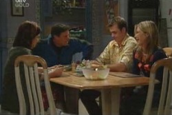 Lyn Scully, Joe Scully, Stuart Parker, Steph Scully in Neighbours Episode 