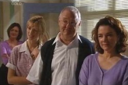 Nina Tucker, Harold Bishop, Lyn Scully in Neighbours Episode 