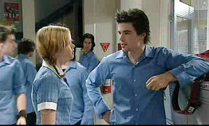 Janae Timmins, Mike Pill in Neighbours Episode 
