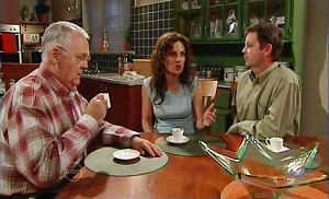 Harold Bishop, Liljana Bishop, David Bishop in Neighbours Episode 4790