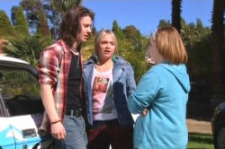 Dylan Timmins, Sky Bishop, Bree Timmins in Neighbours Episode 