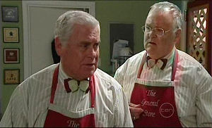 Lou Carpenter, Harold Bishop in Neighbours Episode 4914