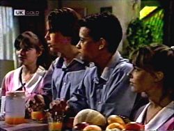 Cody Willis, Todd Landers, Josh Anderson, Melissa Jarrett in Neighbours Episode 1406