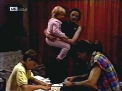 Toby Mangel, Sky Bishop, Melanie Pearson, Joe Mangel in Neighbours Episode 