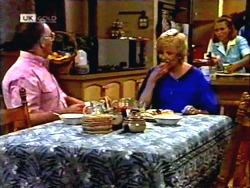 Harold Bishop, Madge Bishop, Gemma Ramsay in Neighbours Episode 