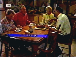 Helen Daniels, Jim Robinson, Madge Bishop, Harold Bishop in Neighbours Episode 