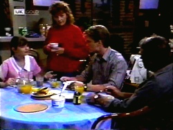 Cody Willis, Pam Willis, Adam Willis, Doug Willis in Neighbours Episode 