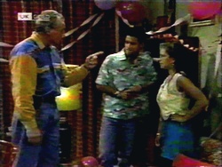 Jim Robinson, Josh Anderson, Lucy Robinson in Neighbours Episode 