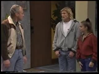 Jim Robinson, Brad Willis, Lucy Robinson in Neighbours Episode 