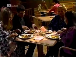 Lucy Robinson, Mark Gottlieb, Brad Willis, Beth Brennan in Neighbours Episode 