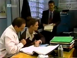 Philip Martin, Gaby Willis, Paul Robinson in Neighbours Episode 