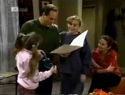 Hannah Martin, Philip Martin, Debbie Martin, Julie Robinson in Neighbours Episode 