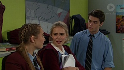 Piper Willis, Xanthe Canning, Ben Kirk in Neighbours Episode 