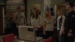 Paige Novak, Tyler Brennan, Amy Williams, Steph Scully, Charlie Hoyland, Mark Brennan in Neighbours Episode 