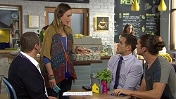 Toadie Rebecchi, Sonya Rebecchi, Aaron Brennan, Tyler Brennan in Neighbours Episode 7448