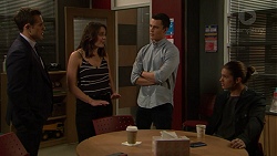 Aaron Brennan, Paige Smith, Jack Callahan, Tyler Brennan in Neighbours Episode 7448