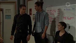 Aaron Brennan, Tyler Brennan, Paige Smith in Neighbours Episode 7453