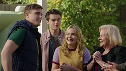 Kyle Canning, Ben Kirk, Xanthe Canning, Sheila Canning in Neighbours Episode 