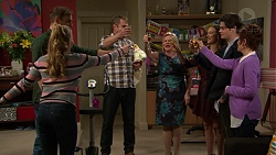 Xanthe Canning, Kyle Canning, Gary Canning, Sheila Canning, Amy Williams, Ben Kirk, Susan Kennedy in Neighbours Episode 