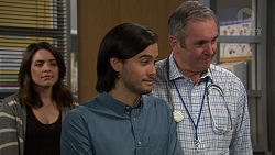 Paige Smith, David Tanaka, Karl Kennedy in Neighbours Episode 7460