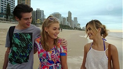 Ben Kirk, Xanthe Canning, Madison Robinson in Neighbours Episode 