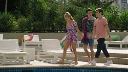 Xanthe Canning, Ben Kirk, Angus Beaumont-Hannay in Neighbours Episode 