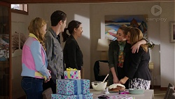 Xanthe Canning, Ben Kirk, Paige Novak, Piper Willis, Terese Willis in Neighbours Episode 