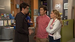 Ben Kirk, Angus Beaumont-Hannay, Xanthe Canning in Neighbours Episode 7473