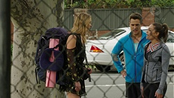 Simone Bader, Aaron Brennan, Paige Novak in Neighbours Episode 