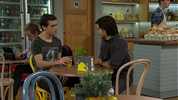 Ben Kirk, David Tanaka in Neighbours Episode 7490