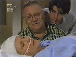 Madge Bishop, Harold Bishop, Paul McClain in Neighbours Episode 