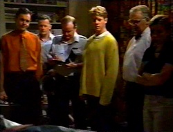 Karl Kennedy, Sgt. Brian Richter, Lance Wilkinson, Harold Bishop, Anne Wilkinson in Neighbours Episode 