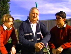 Tad Reeves, Harold Bishop, Paul McClain in Neighbours Episode 3414