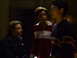 Tad Reeves, Hannah Martin, Paul McClain in Neighbours Episode 3416