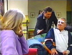 Madge Bishop, Karl Kennedy, Harold Bishop in Neighbours Episode 3441