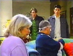 Madge Bishop, Tad Reeves, Harold Bishop, Paul McClain in Neighbours Episode 