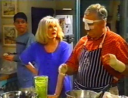 Paul McClain, Madge Bishop, Harold Bishop in Neighbours Episode 3442