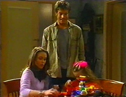 Libby Kennedy, Drew Kirk, Louise Carpenter (Lolly) in Neighbours Episode 