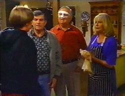 Tad Reeves, Barry Reeves, Harold Bishop, Madge Bishop in Neighbours Episode 3442