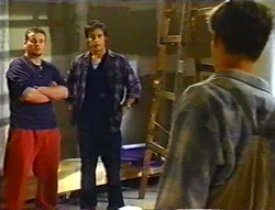 Toadie Rebecchi, Drew Kirk, Billy Kennedy in Neighbours Episode 