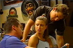 Toadie Rebecchi, Felicity Scully, Joel Samuels in Neighbours Episode 