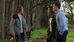 Lee Nikakis, Paige Smith, Jack Callahan in Neighbours Episode 7495