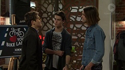 Angus Beaumont-Hannay, Ben Kirk, Rider Ward in Neighbours Episode 