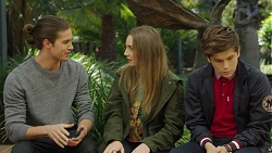 Tyler Brennan, Piper Willis, Angus Beaumont-Hannay in Neighbours Episode 