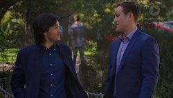 David Tanaka, Aaron Brennan in Neighbours Episode 