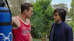 Aaron Brennan, David Tanaka in Neighbours Episode 