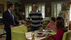 Aaron Brennan, Karl Kennedy, Angus Beaumont-Hannay, Elly Conway in Neighbours Episode 7500