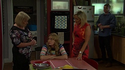 Sheila Canning, Xanthe Canning, Brooke Butler, Gary Canning in Neighbours Episode 