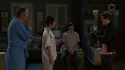 Karl Kennedy, Susan Kennedy, Ben Kirk, Angus Beaumont-Hannay in Neighbours Episode 7502